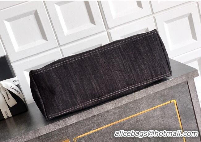 Market Sells Chanel Denim Medium Shopping Bag AS2138 Black 2025