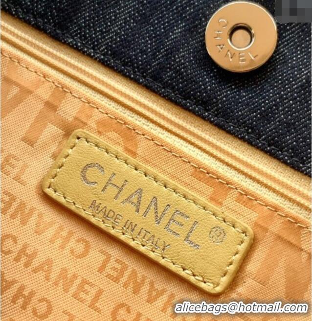 Stylish Cheap Chanel Denim Medium Shopping Bag AS2138 Midnight Blue 2025