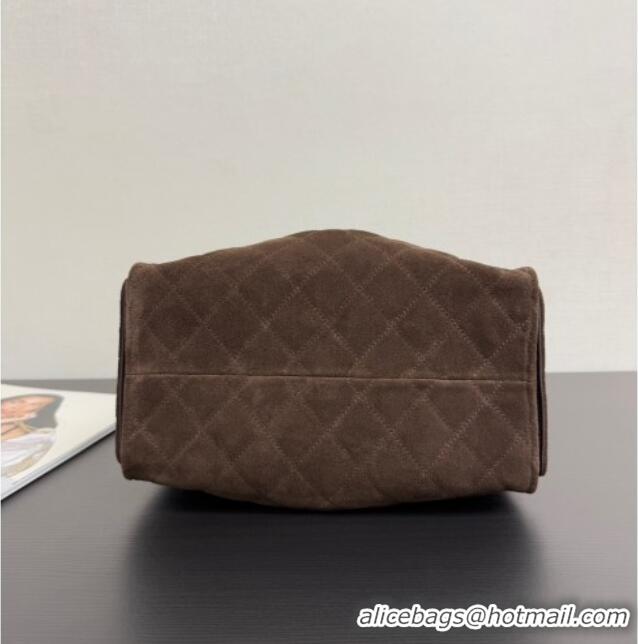 Market Sells Chanel 25 Small Handbag in Suede AS5293 Dark Brown Spring-Summer 2025