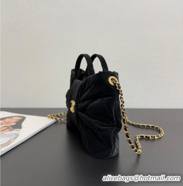 Buy New Cheap Chanel Velvet-Effect Nylon Mini Bow Bag AS5849 Black 2025