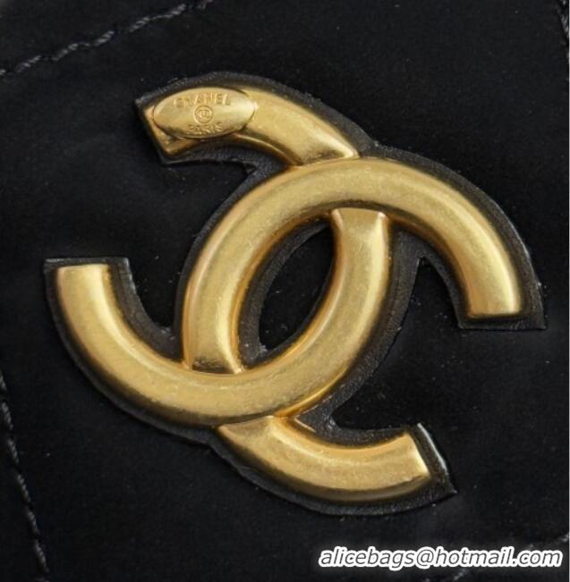 Buy New Cheap Chanel Velvet-Effect Nylon Mini Bow Bag AS5849 Black 2025