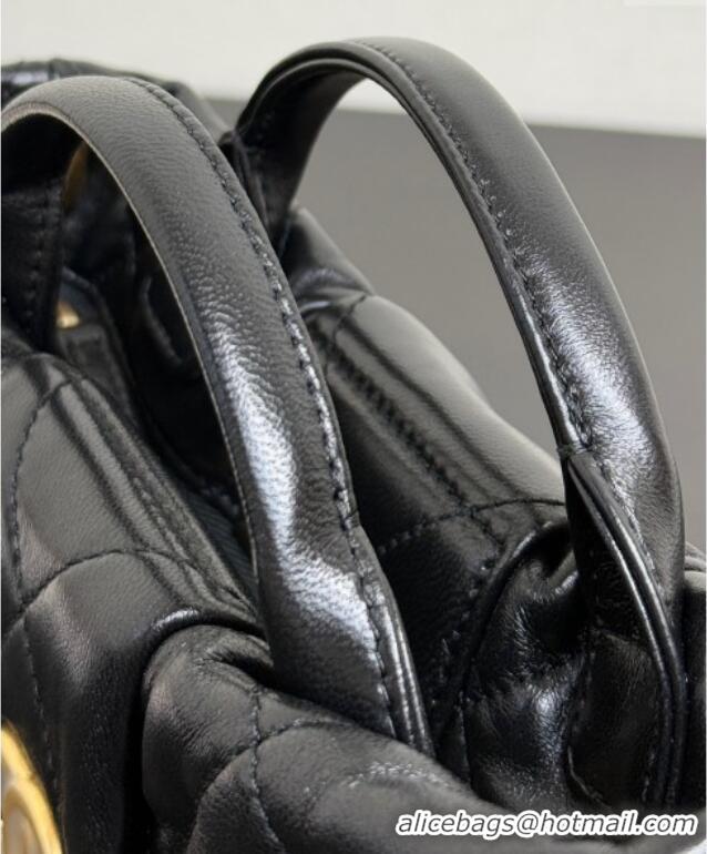 Buy Classic Chanel Shiny Lambskin Mini Bow Bag AS5849 Black 2025