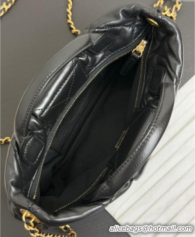 Buy Classic Chanel Shiny Lambskin Mini Bow Bag AS5849 Black 2025