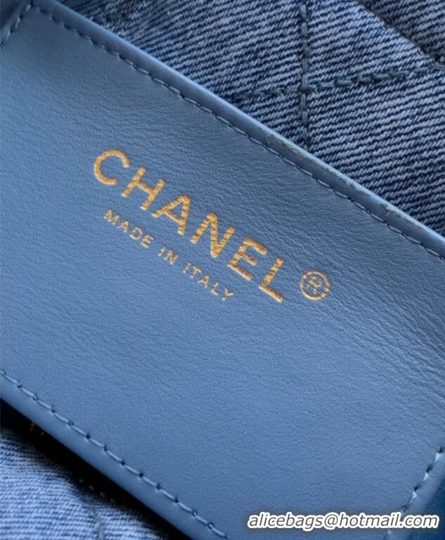 Market Sells Chanel Quilted Denim Mini Bow Bag AS5849 Light Blue 2025