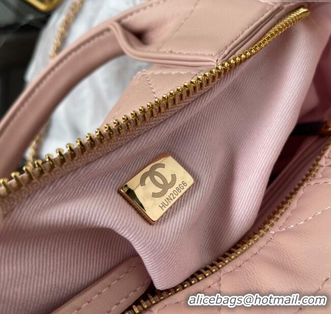 Classic Cheap Chanel Shiny Lambskin Mini Bow Bag AS5849 Light Pink 2025