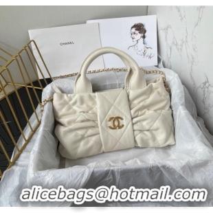 Grade Quality Chanel Shiny Lambskin Mini Bow Bag AS5849 White 2025