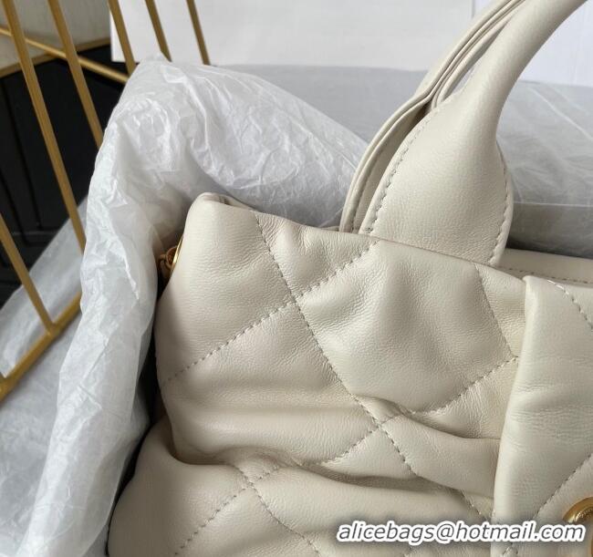 Grade Quality Chanel Shiny Lambskin Mini Bow Bag AS5849 White 2025