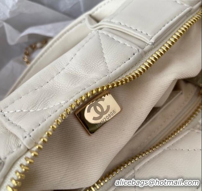 Grade Quality Chanel Shiny Lambskin Mini Bow Bag AS5849 White 2025