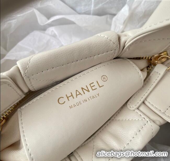 Grade Quality Chanel Shiny Lambskin Mini Bow Bag AS5849 White 2025