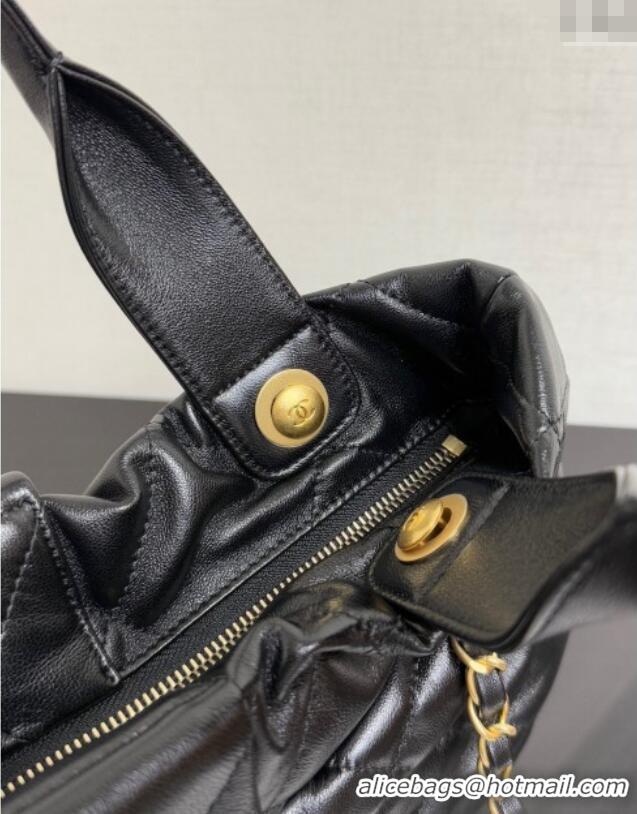 Modern Classic Chanel Shiny Lambskin Bow Bag AS5851 Black 2025