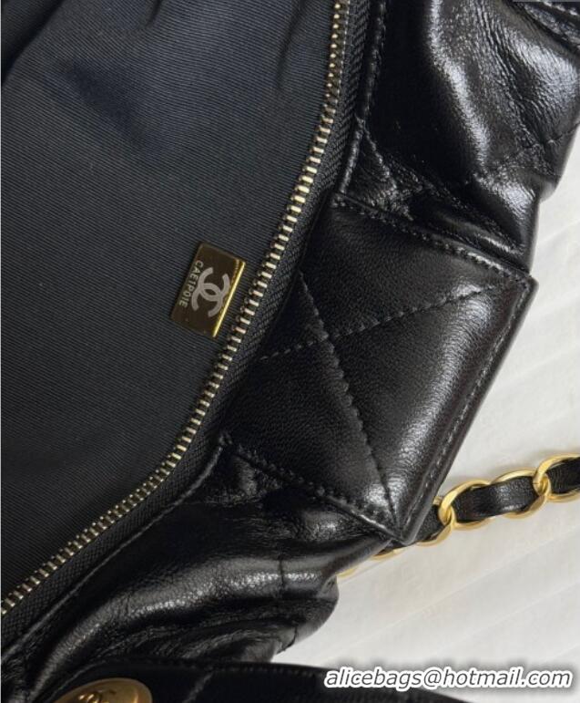 Modern Classic Chanel Shiny Lambskin Bow Bag AS5851 Black 2025