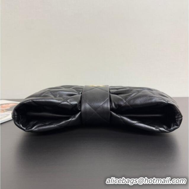 Modern Classic Chanel Shiny Lambskin Bow Bag AS5851 Black 2025