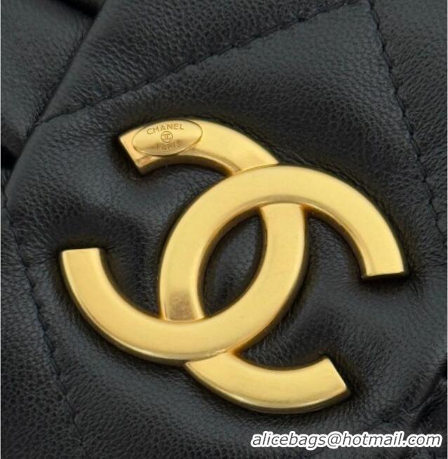 Modern Classic Chanel Shiny Lambskin Bow Bag AS5851 Black 2025