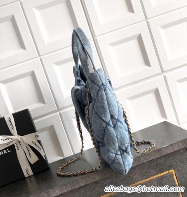 Low Cost Chanel Denim Bow Bag AS5851 Blue 2025