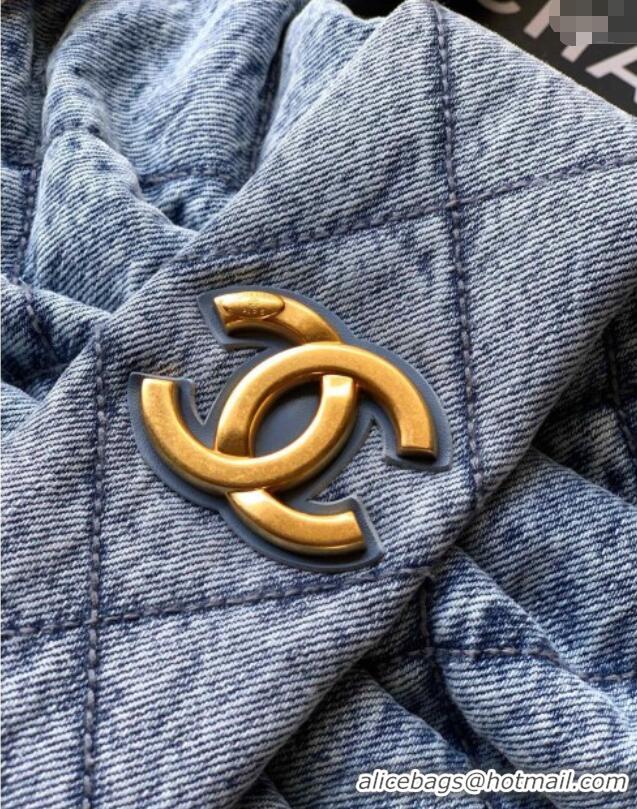 Low Cost Chanel Denim Bow Bag AS5851 Blue 2025
