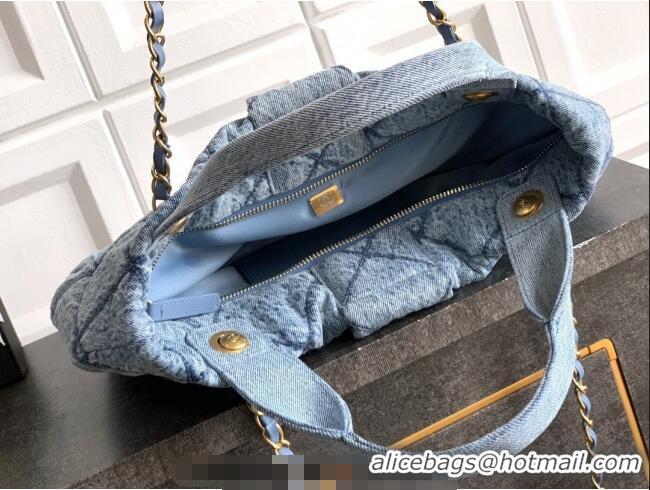 Low Cost Chanel Denim Bow Bag AS5851 Blue 2025