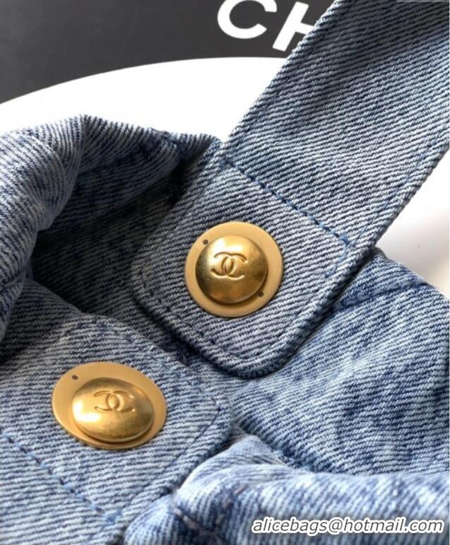 Low Cost Chanel Denim Bow Bag AS5851 Blue 2025