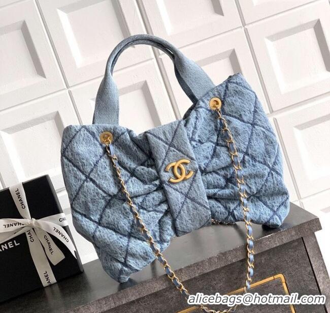 Low Cost Chanel Denim Bow Bag AS5851 Blue 2025