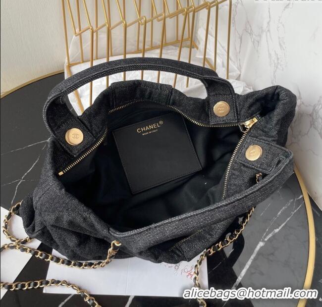 Top Quality Chanel Denim Bow Bag AS5851 Black 2025