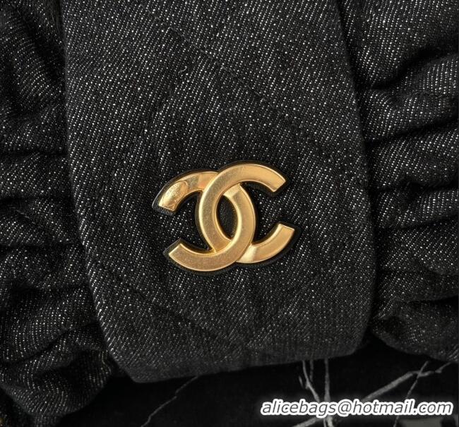 Top Quality Chanel Denim Bow Bag AS5851 Black 2025