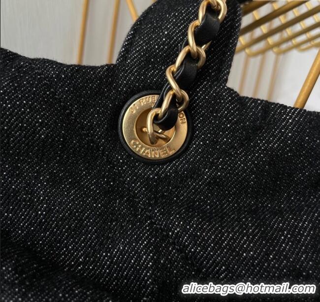 Top Quality Chanel Denim Bow Bag AS5851 Black 2025