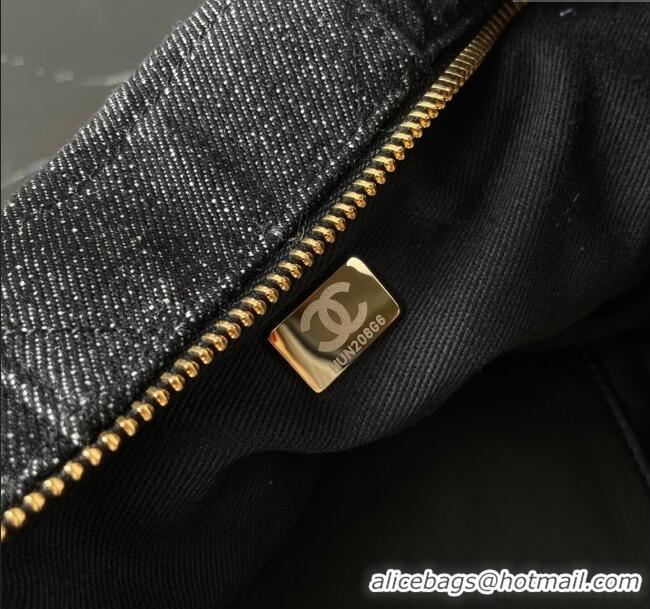 Top Quality Chanel Denim Bow Bag AS5851 Black 2025