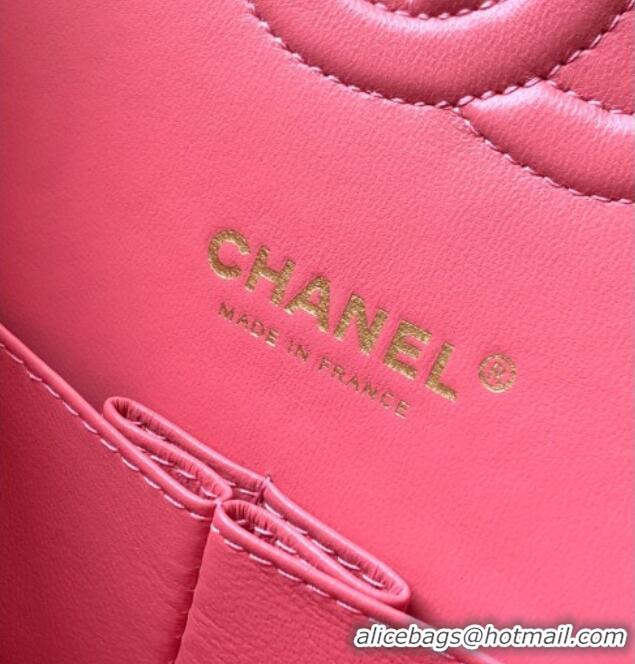New Release Creation Chanel Velvet Classic Small Flap Handbag A01113 Sakura Pink 2025
