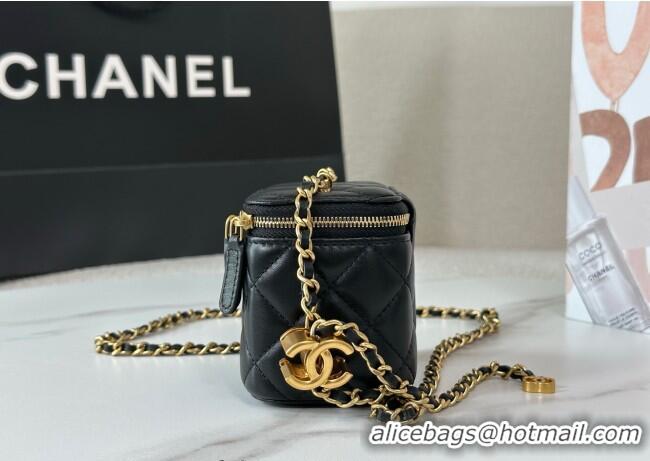 Best Price Chanel Lambskin Small Vanity Case with CC Chain AP3941 Black 2025
