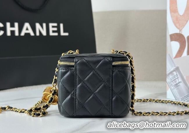 Best Price Chanel Lambskin Small Vanity Case with CC Chain AP3941 Black 2025