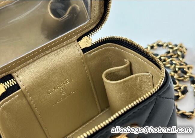 Best Price Chanel Lambskin Small Vanity Case with CC Chain AP3941 Black 2025