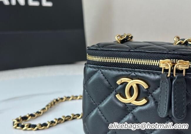 Best Price Chanel Lambskin Small Vanity Case with CC Chain AP3941 Black 2025
