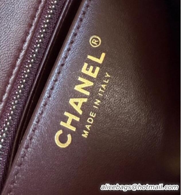 New Style Chanel Lambskin Mini Flap Bag with Metal Ball AS1786 Dark Burgundy 2025