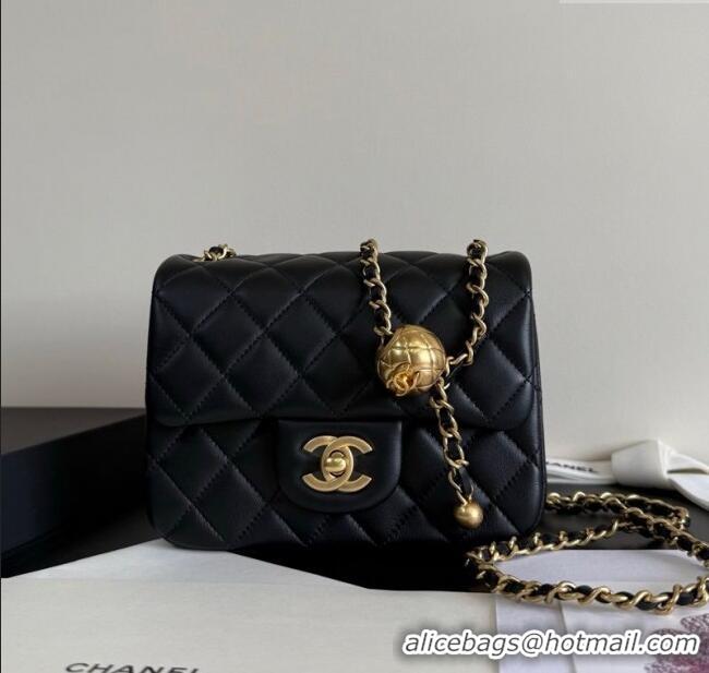 Super Quality New Style Chanel Lambskin Mini Flap Bag with Metal Ball AS1786 Black 2025