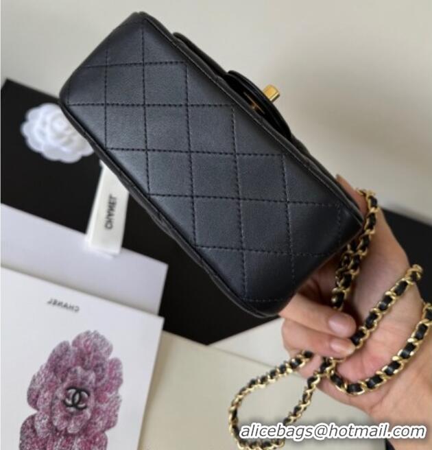 Super Quality New Style Chanel Lambskin Mini Flap Bag with Metal Ball AS1786 Black 2025