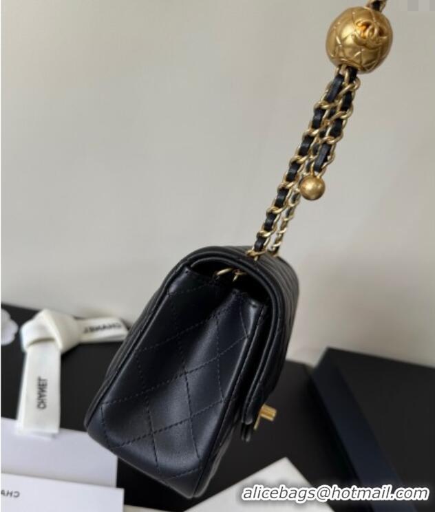 Super Quality New Style Chanel Lambskin Mini Flap Bag with Metal Ball AS1786 Black 2025