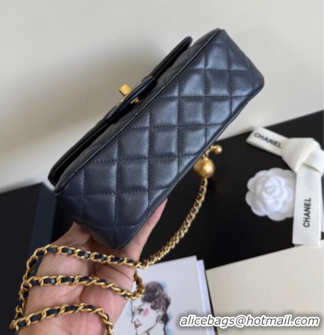 Buy Discount Chanel Lambskin Leather Small Flap Bag with Metal Ball AS1787 Dark Blue 2025