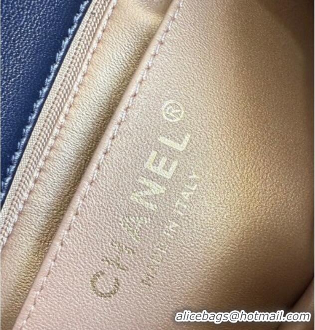 Buy Discount Chanel Lambskin Leather Small Flap Bag with Metal Ball AS1787 Dark Blue 2025