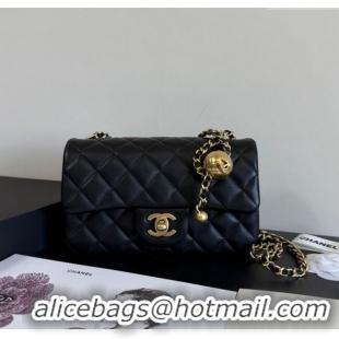 Good Quality Chanel Lambskin Small Flap Bag with Metal Ball AS1787 Black 2025 New Style