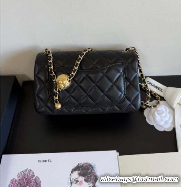 Good Quality Chanel Lambskin Small Flap Bag with Metal Ball AS1787 Black 2025 New Style