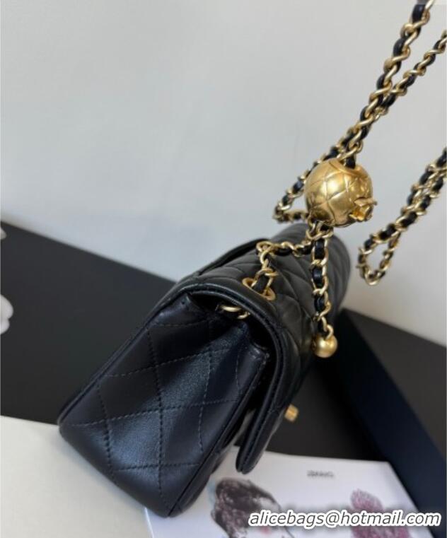 Good Quality Chanel Lambskin Small Flap Bag with Metal Ball AS1787 Black 2025 New Style