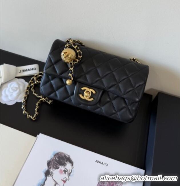 Good Quality Chanel Lambskin Small Flap Bag with Metal Ball AS1787 Black 2025 New Style