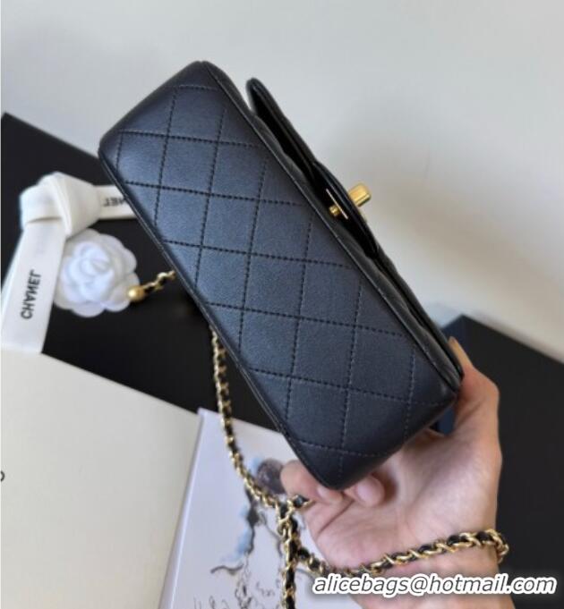 Good Quality Chanel Lambskin Small Flap Bag with Metal Ball AS1787 Black 2025 New Style