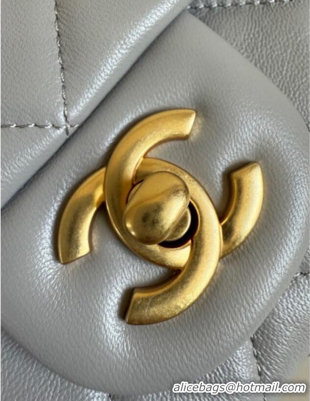 Good Taste Chanel Lambskin Small Flap Bag with Metal Ball AS1787 Grey 2025 New Style