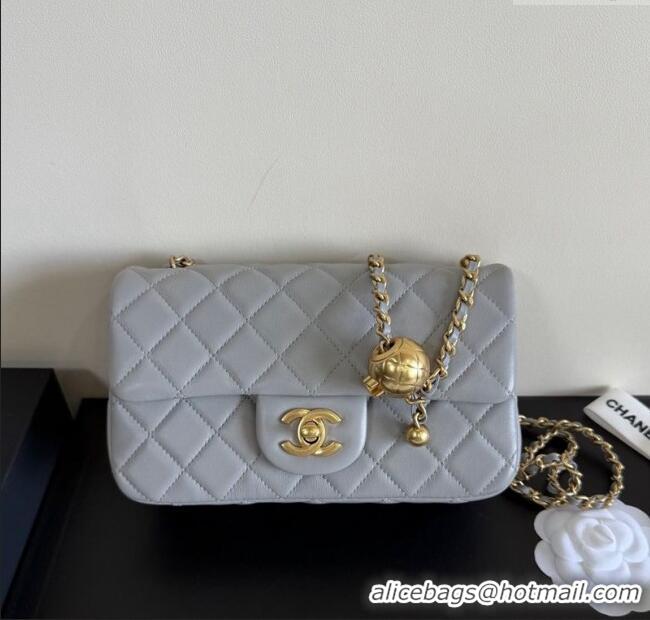 Good Taste Chanel Lambskin Small Flap Bag with Metal Ball AS1787 Grey 2025 New Style