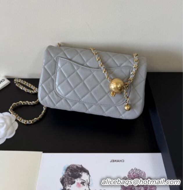 Good Taste Chanel Lambskin Small Flap Bag with Metal Ball AS1787 Grey 2025 New Style