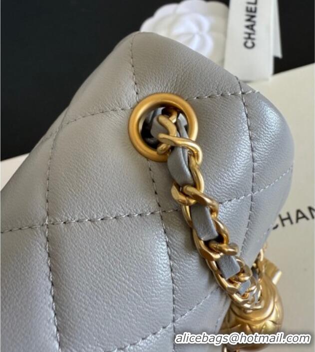 Good Taste Chanel Lambskin Small Flap Bag with Metal Ball AS1787 Grey 2025 New Style