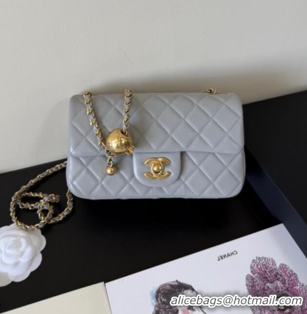 Good Taste Chanel Lambskin Small Flap Bag with Metal Ball AS1787 Grey 2025 New Style