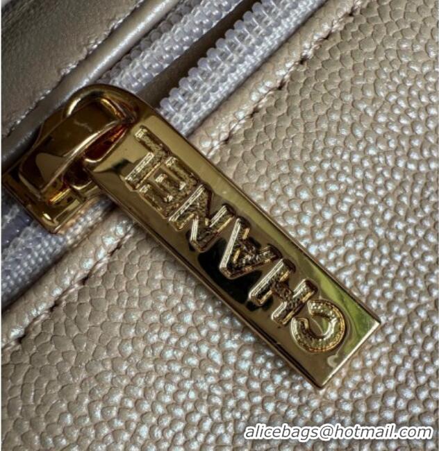 Promotional Chanel Pearly Caviar-Grained Calfskin Classic Mini Flap Bag A01116 Beige 2025
