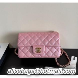 Buy Fashionable Chanel Pearly Caviar-Grained Calfskin Classic Mini Flap Bag A01116 Pink 2025