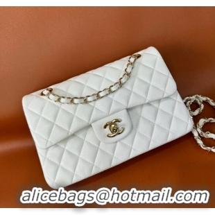 Grade Quality Chanel Caviar-Grained Calfskin Leather Classic Small Flap Bag A01117 White/Gold 2025